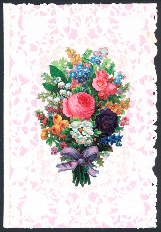 Valentinsdag blomsterhilsenskort av English School