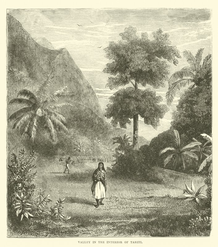 Dal i det indre av Tahiti av English School