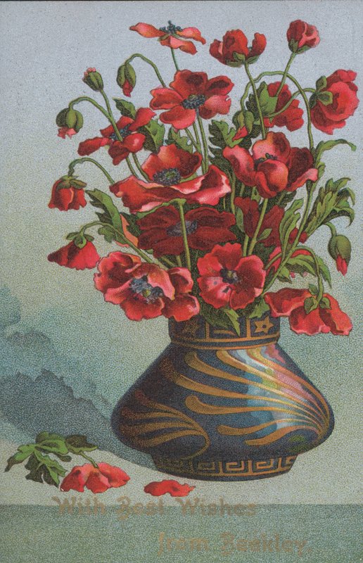 Vase med valmuer (chromolitho) av English School