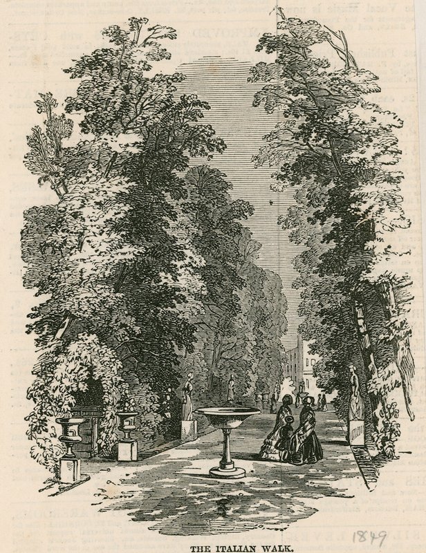 Vauxhall Gardens, London: Den italienske vandringen av English School