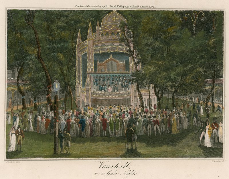 Vauxhall Gardens, London, på en gallakveld av English School
