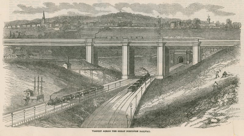 Viadukt over Great Northern Railway, London av English School