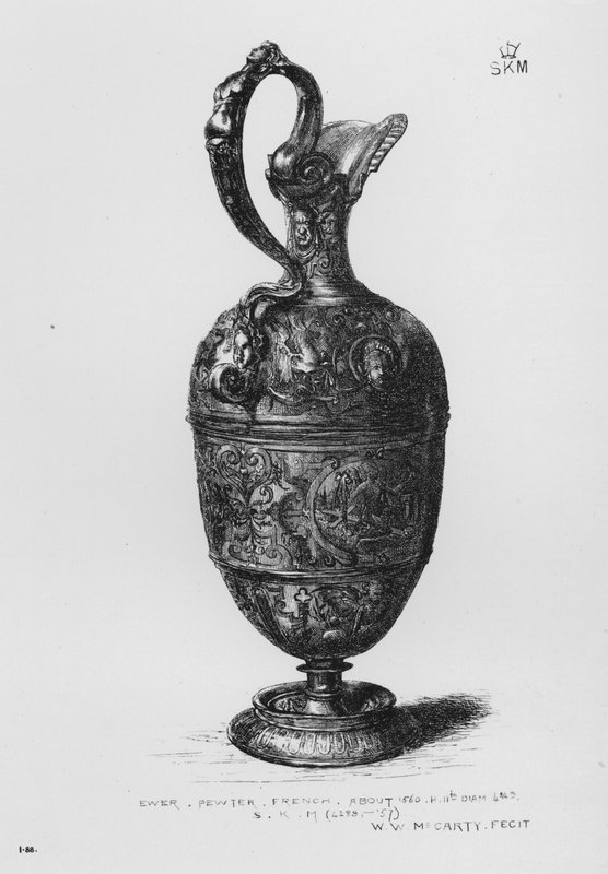 Victoria And Albert Museum: Ewer, tinn, fransk, ca 1560 av English School