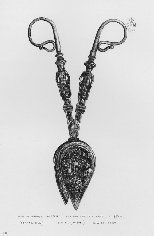 Victoria And Albert Museum: Par bronsesnuffer, italiensk, Cinque-cento (gravering) av English School