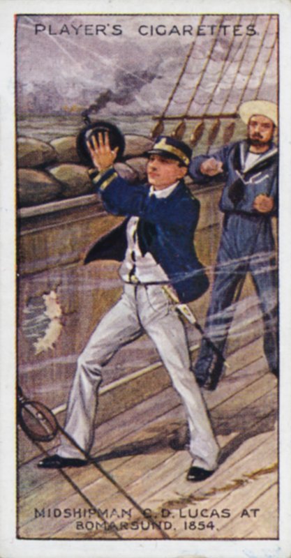 Victoria Cross: Midshipman (etterpå kontreadmiral) C D Lucas, RN, ved Bomarsund av English School