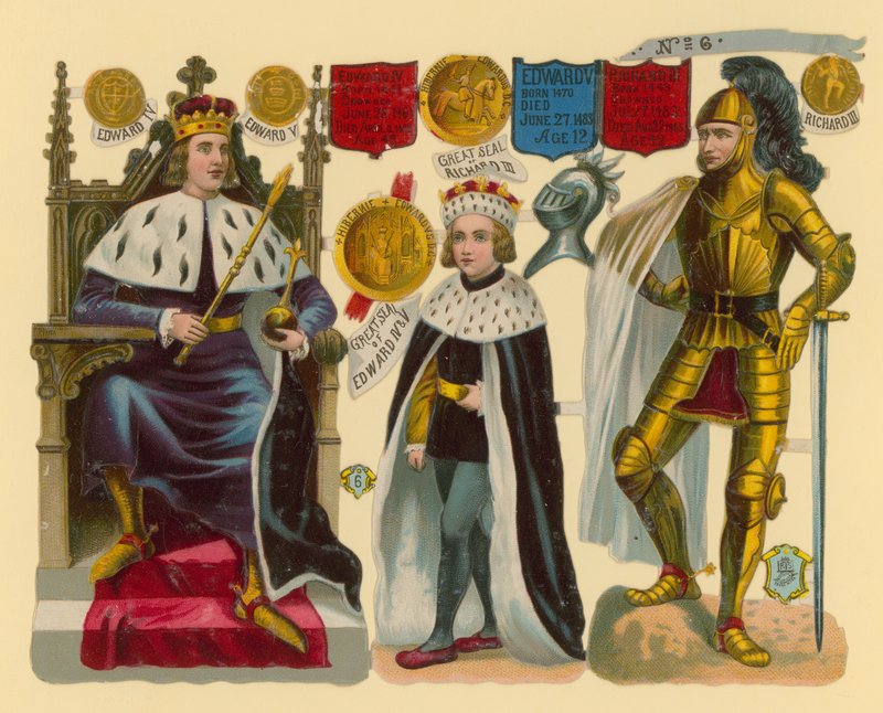Viktoriansk skrap: King Edward IV, King Edward V, King Richard III av English School