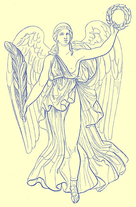 Victory, Munich Collection, illustrasjon for Historic Ornament av James Ward, 1897 (digitalt forbedret bilde) av English School