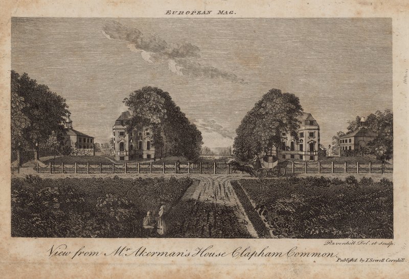 Utsikt fra Mr Ackermans hus, Clapham Common, Surrey av English School