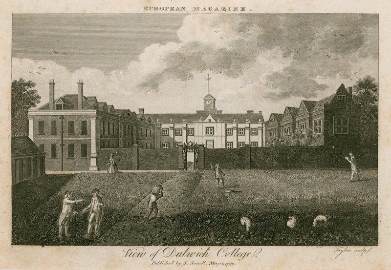 Utsikt over Dulwich College, London av English School