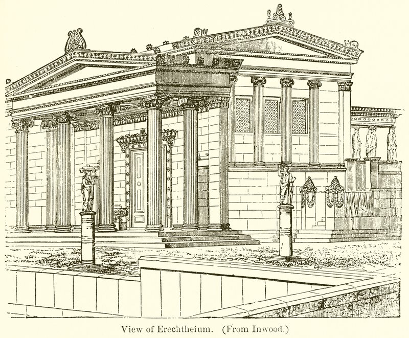 Utsikt over Erechtheium av English School