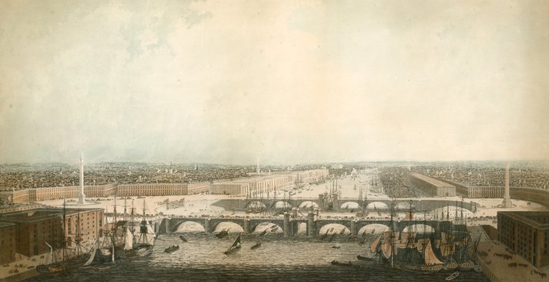 Utsikt over London, med forbedringene av havnen av English School