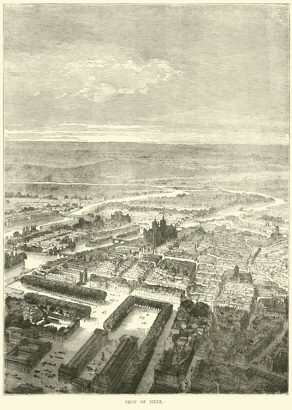Utsikt over Metz, oktober 1870 av English School