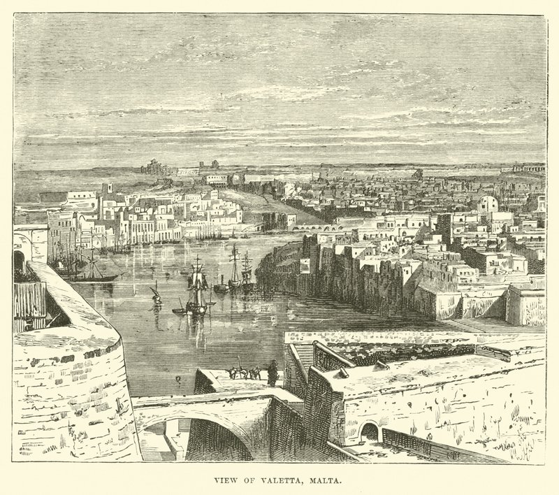 Utsikt over Valletta, Malta av English School