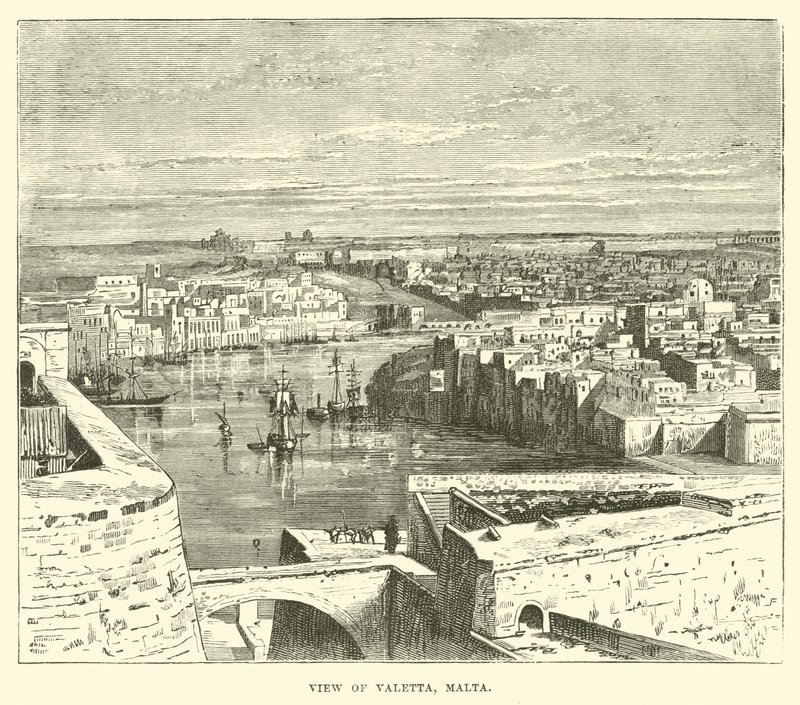 Utsikt over Valletta, Malta av English School