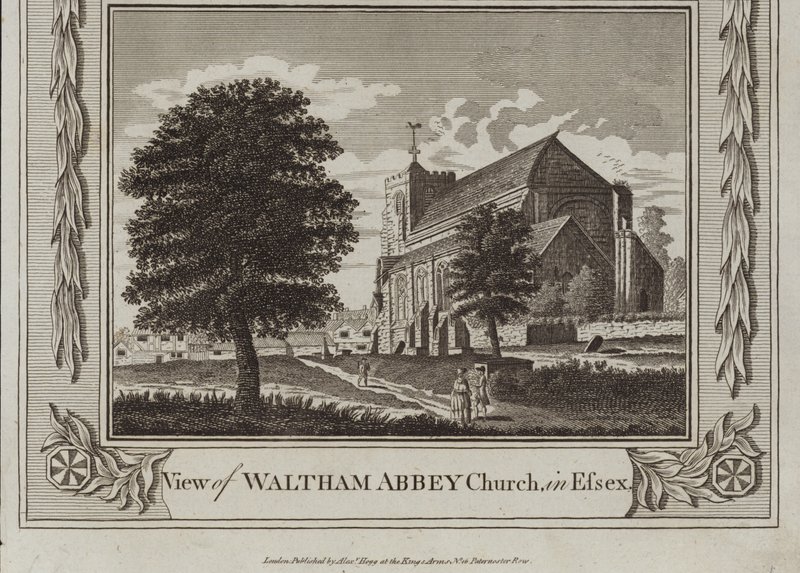 Utsikt over Waltham Abbey Church av English School