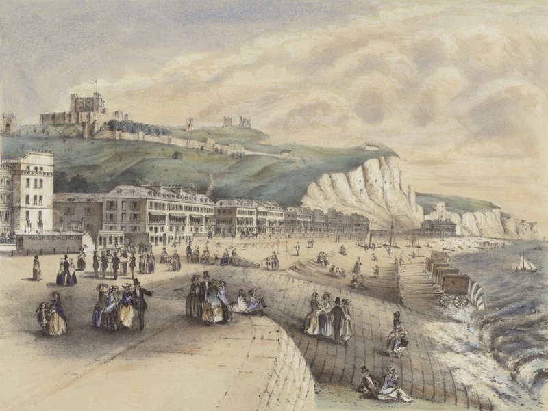 Utsikt over Marine Parade and Castle, Dover av English School