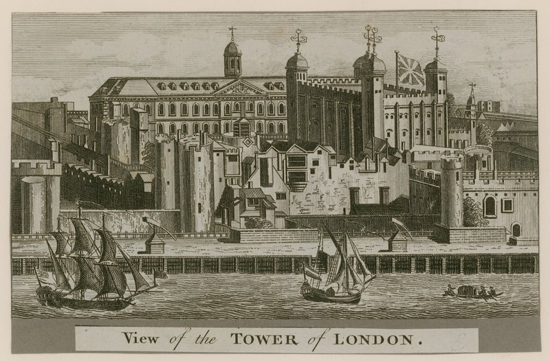 Utsikt over Tower of London av English School