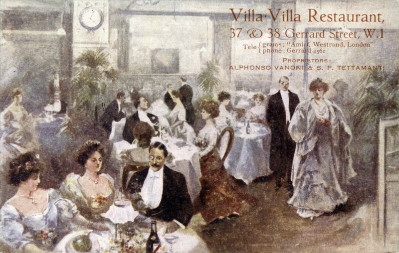 Villa Villa Restaurant, 37-38 Gerrard Street, London W1 av English School