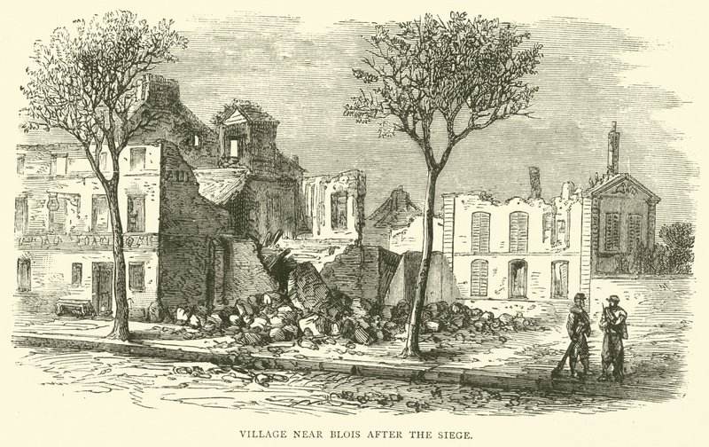 Landsby nær Blois etter beleiringen, desember 1870 av English School