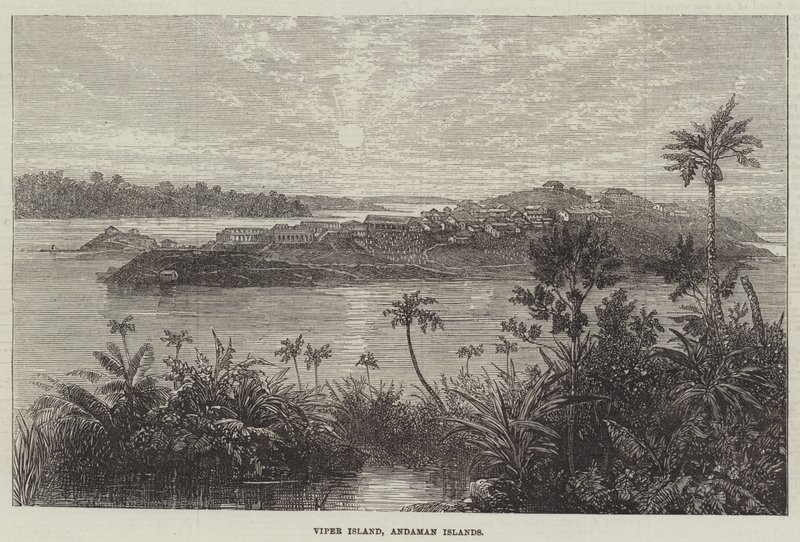 Viper Island, Andamanøyene (gravering) av English School