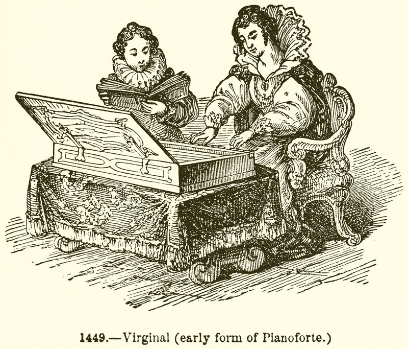 Virginal (tidlig form av Planoforte) av English School