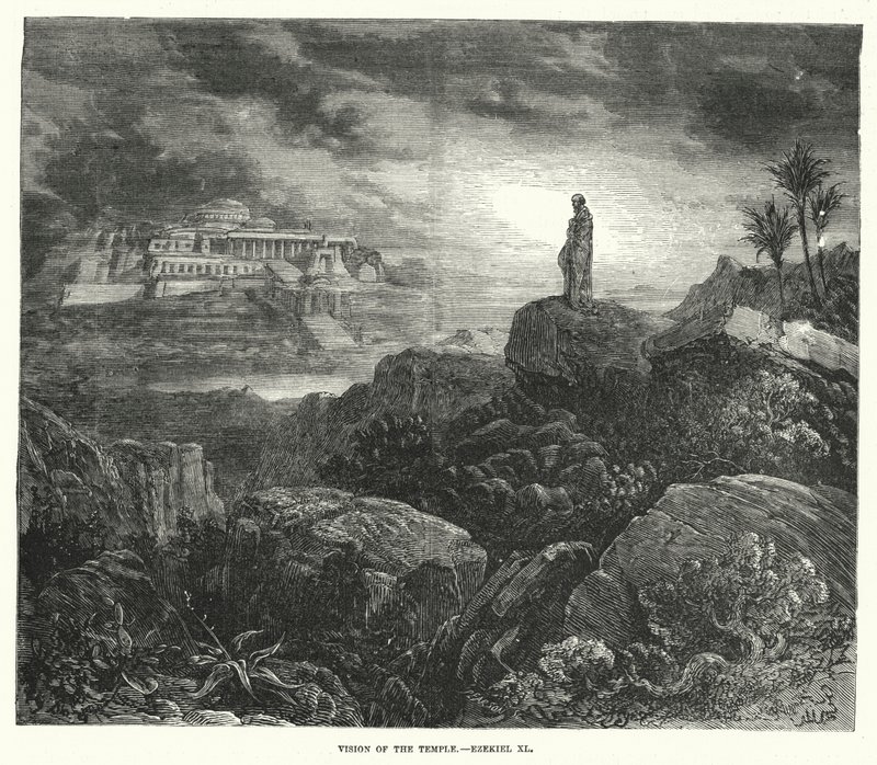 Visjon av tempelet, Ezekiel XL (gravering) av English School
