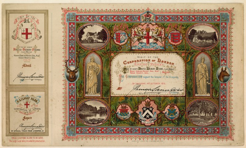 Besøk fra Corporation of London til Epping Forest, 1875 av English School