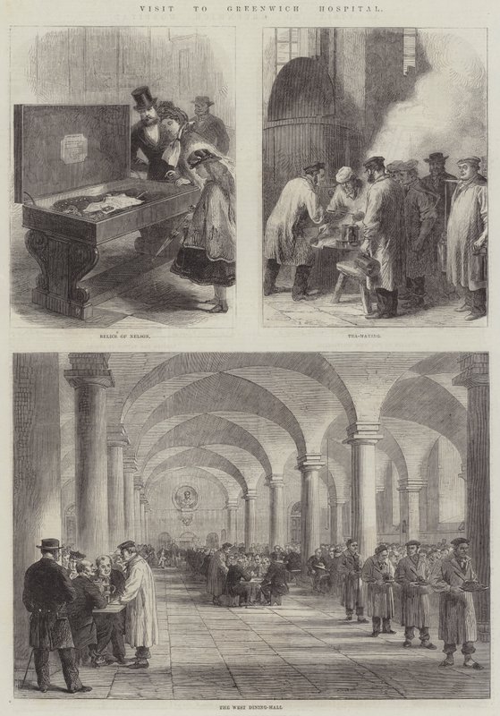 Besøk på Greenwich Hospital (gravering) av English School