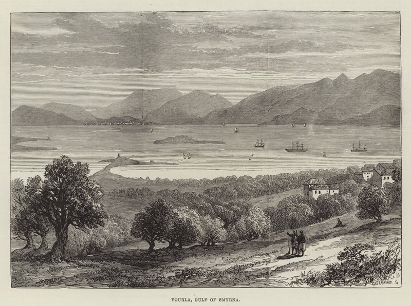 Vourla, Smyrnabukta (gravering) av English School