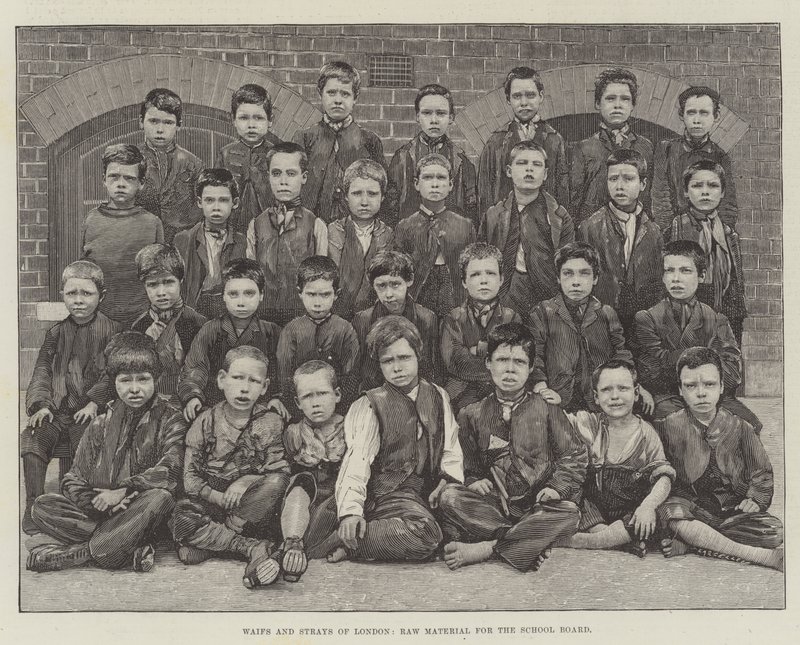 Waifs and Strays of London, råmateriale for skolestyret (gravering) av English School
