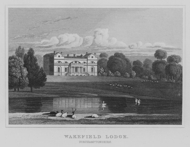 Wakefield Lodge, Northamptonshire (gravering) av English School