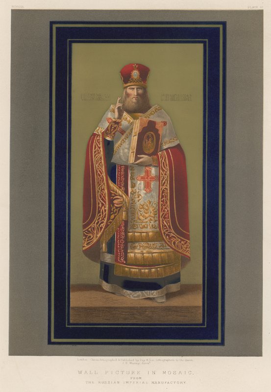 Veggbilde i mosaikk fra The Russian Imperial Manufactory av English School