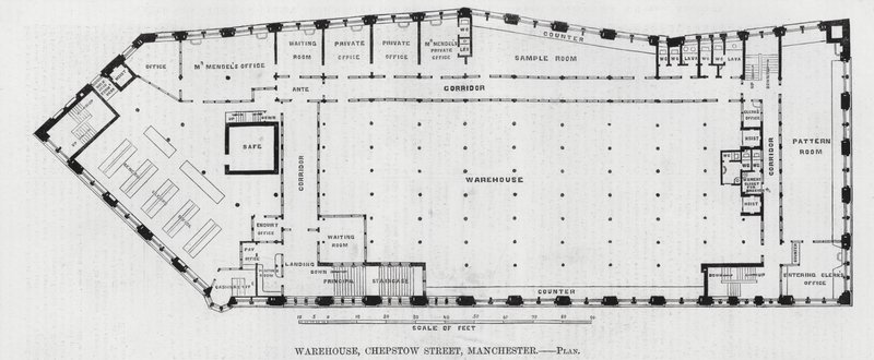Warehouse, Chepstow Street, Manchester (gravering) av English School