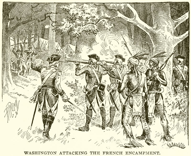 Washington angriper den franske leiren av English School