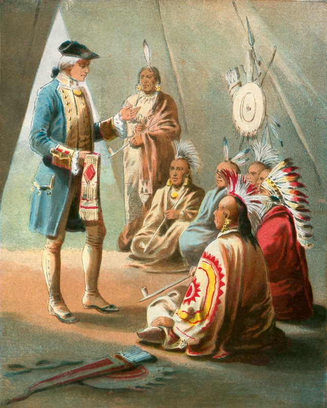 Washingtons første tale til indianerne av English School