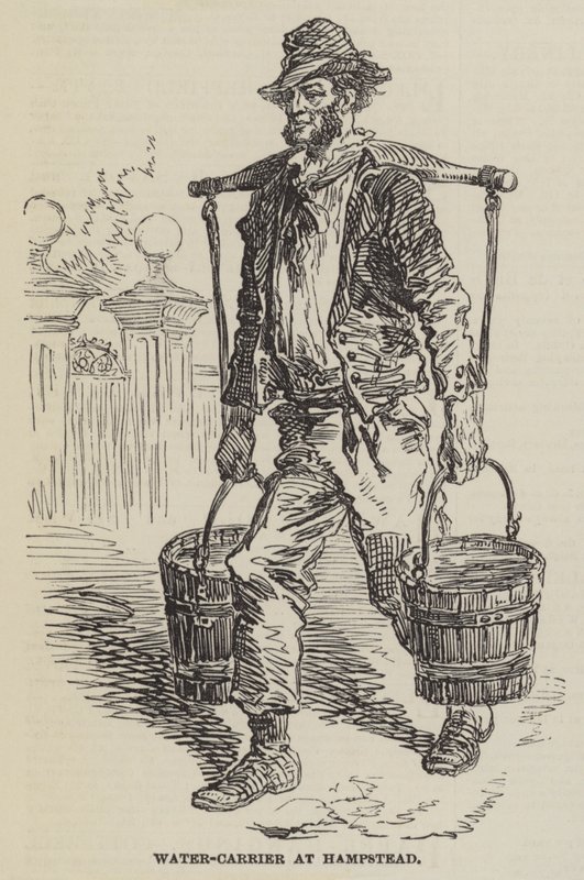 Vannbærer ved Hampstead (gravering) av English School