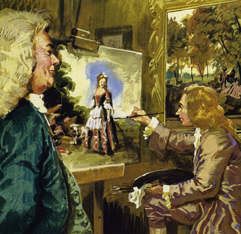Watteau-maleriet Dansen av English School
