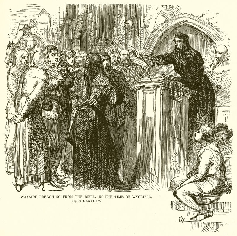 Veikantsforkynnelse fra Bibelen, i Wycliffes tid, 1300-tallet av English School