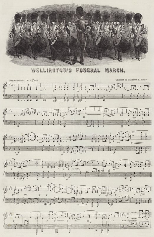 Wellingtons begravelsesmarsj (gravering) av English School