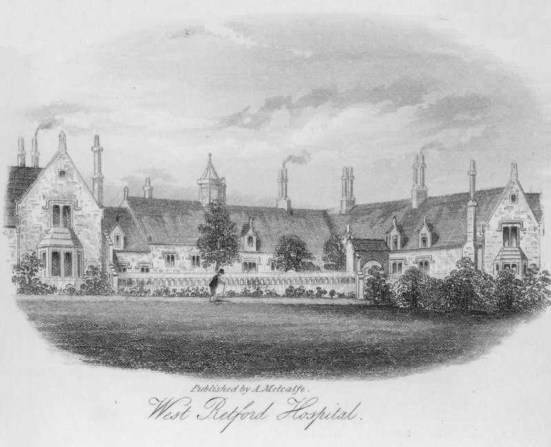 West Retford Hospital (gravering) av English School