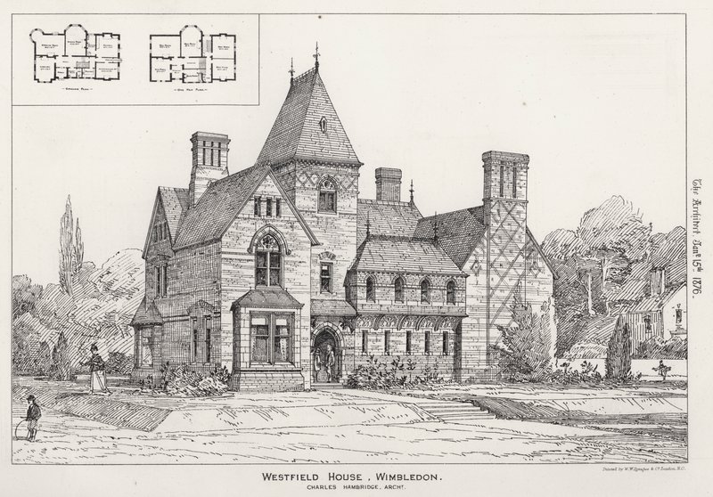 Westfield House, Wimbledon (gravering) av English School