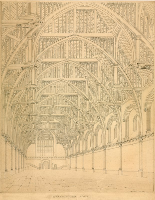 Westminster Hall, 1814 av English School