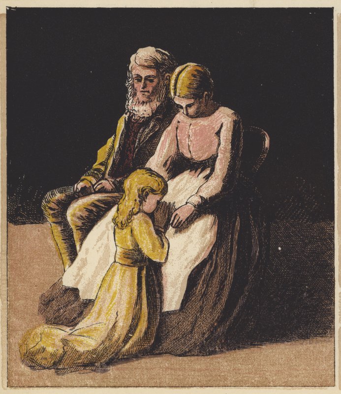Da Lille Fred gikk til sengs (farge litho) av English School