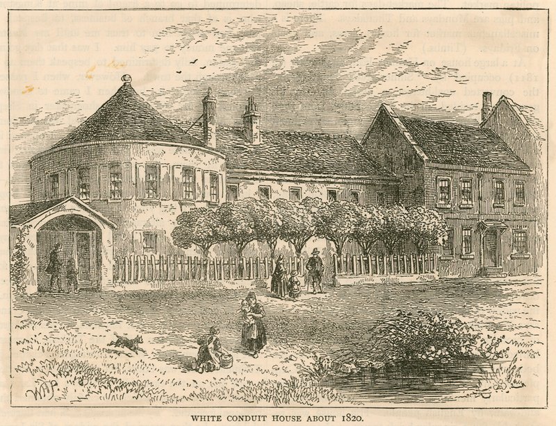 White Conduit House, Pentonville, London, ca 1820 av English School