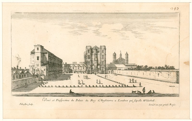 Whitehall. Etsning av Israel Silvestre, 1640 av English School