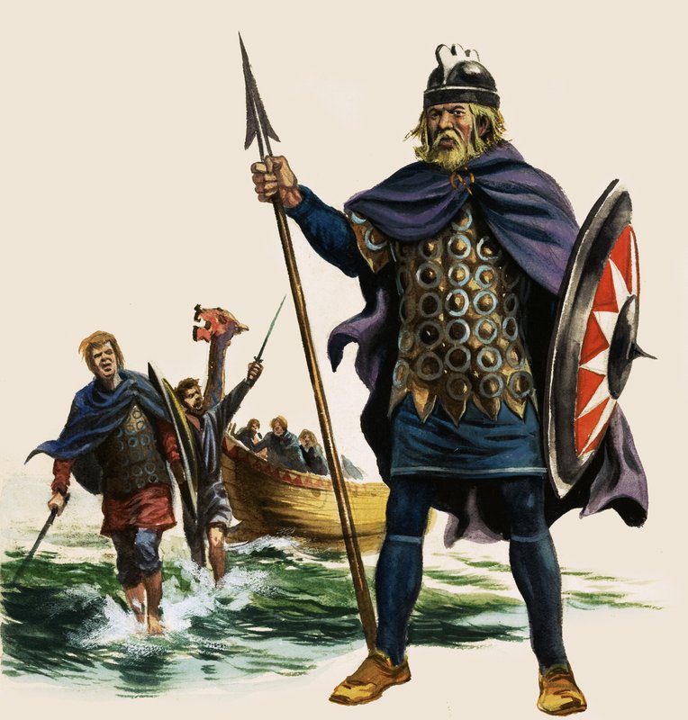 Hvem var den saksiske kongen som organiserte en flåte for å møte trusselen fra vikingangripere på britiske kyster av English School