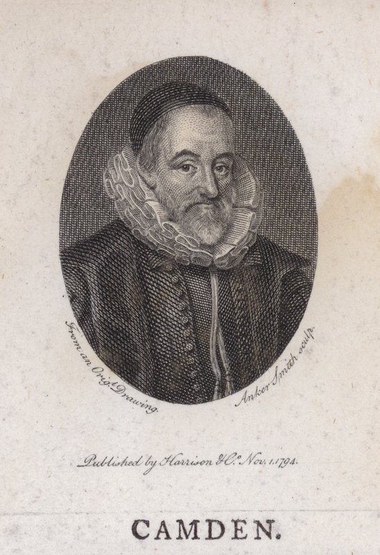 William Camden , engelsk antikvar, historiker og geograf (gravering) av English School