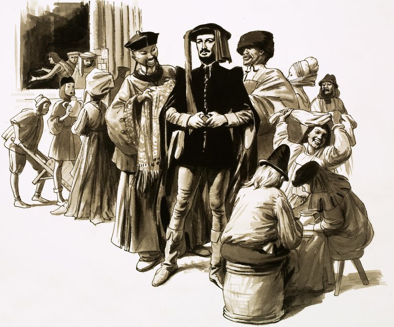 William Caxton var en vellykket kjøpmann før han vendte seg til trykkeri av English School