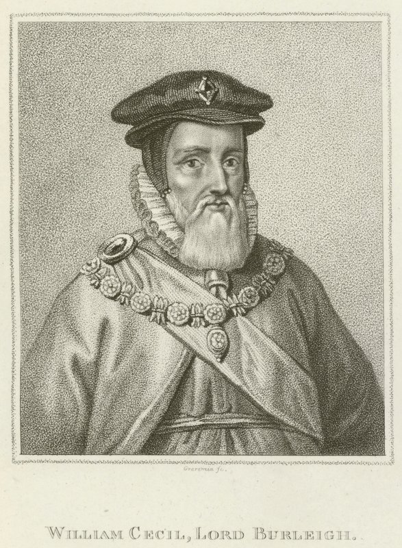 William Cecil, Lord Burleigh (gravering) av English School