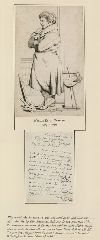 William Etty som bodde på nr. 14 Buckingham Street av English School